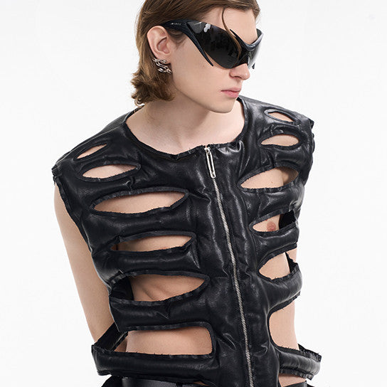 Skeleton Design Cotton Coat Vest