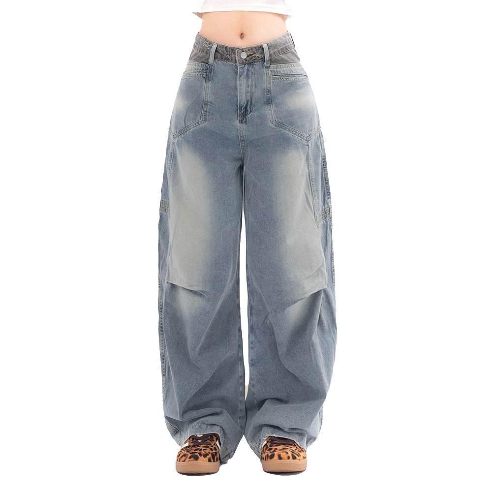 Distressed Washed Jeans Men And Women