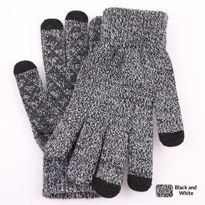 Knitted Winter Warm Touchscreen Gloves Made Of Wool