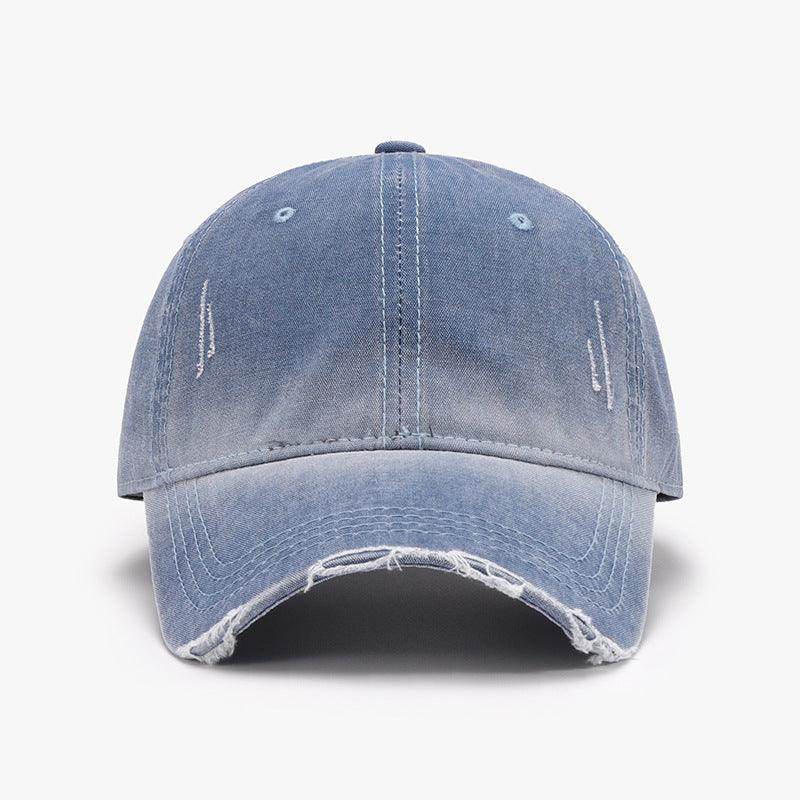 Distressed Washed Adjustable Baseball Cap for All Seasons