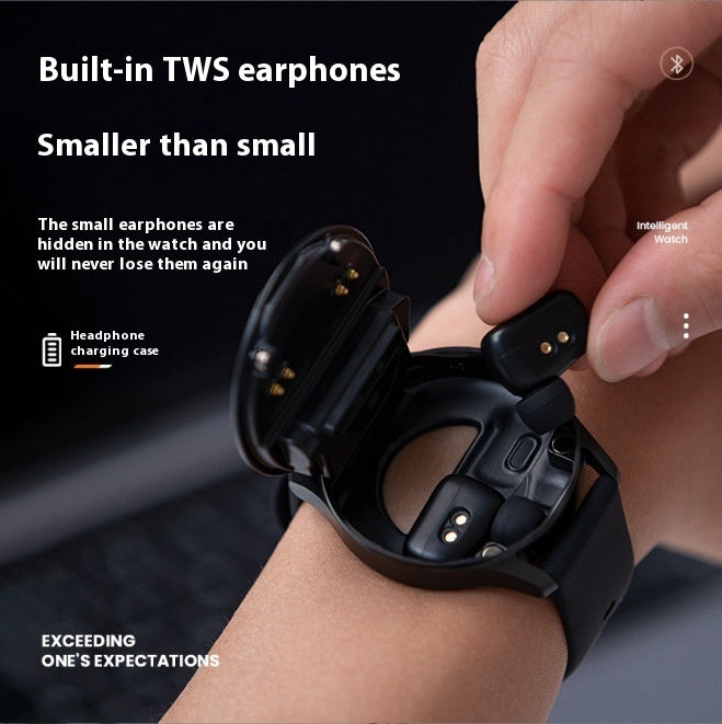 Smart Watch Bluetooth Calling 2-in-1 Headset Smart Athletic Bracelet