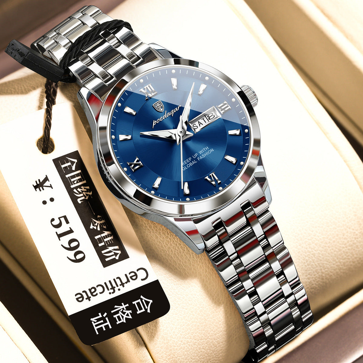 Waterproof Womens Watch Luminous Business Quartz