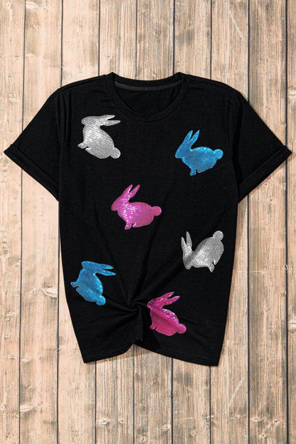 Easter Bunny Round Neck T-Shirt