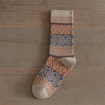 Women's Autumnwinter Long Socks Vintage Ethnic Style