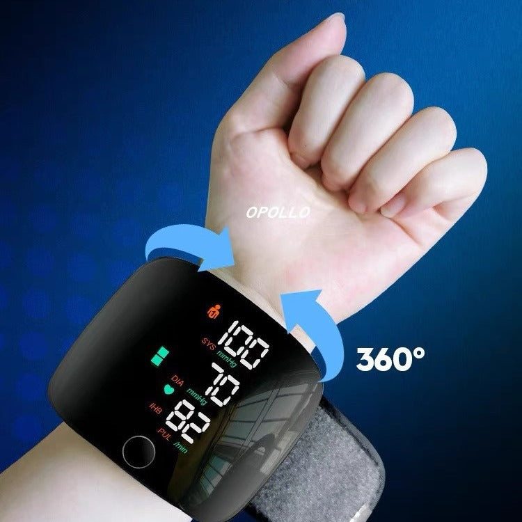 Wrist Sphygmomanometer Rechargeable Blood Pressure Meter Wrist Blood Pressure Eter Smart Touch Screen Blood Pressure Meter Household Electronics