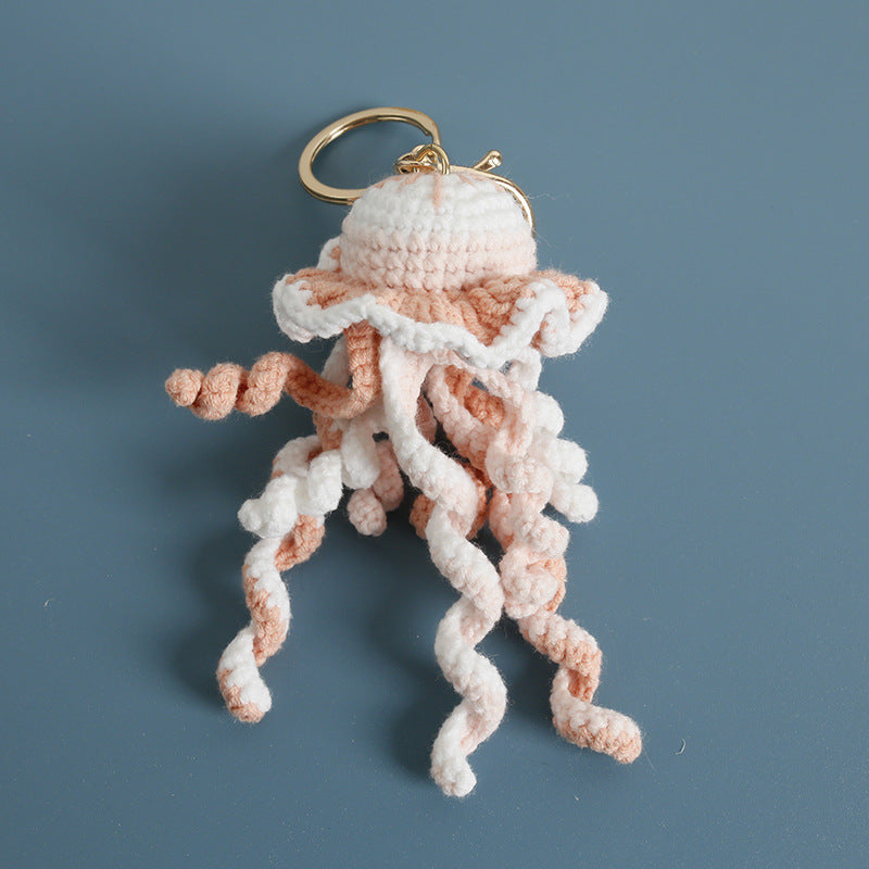 Hand-knitted Yarn Jellyfish Pendant