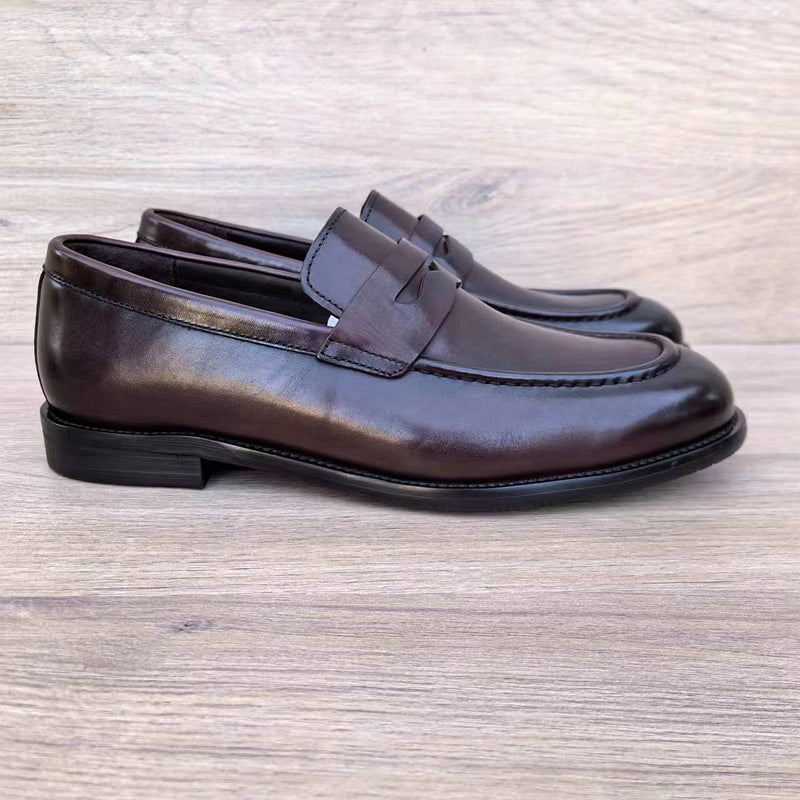 Handmade Men's Shoes, Breathable British-style Loafers, Casual