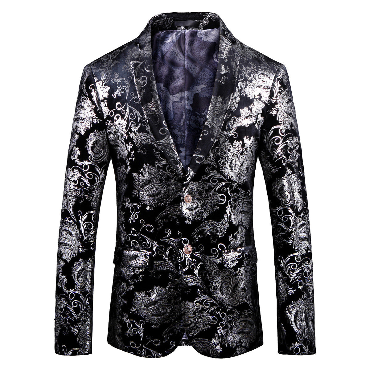 Colorblock Plus Size Suit Men's Silky Blazer Youth Jacket