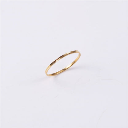 Titanium Steel Gold Plating 18K Gold Ring