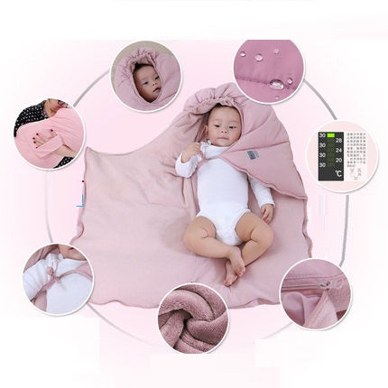 Warm And Kick-proof Padded Baby Sleeping Bag In Autumn And Winter