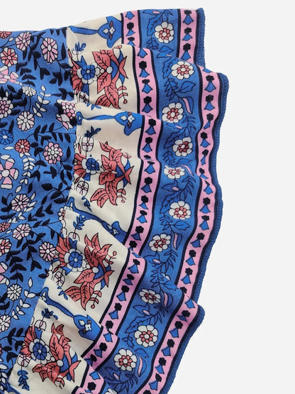 Plus Size Printed Surplice Half Sleeve Dress