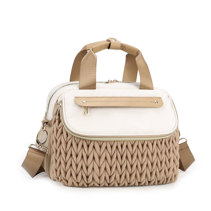 New Woven Mommy Bag Multi-functional Insulated Bag