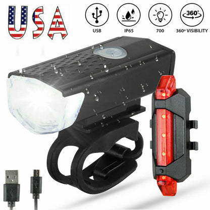 USB Rechargeable LED Bike Headlight