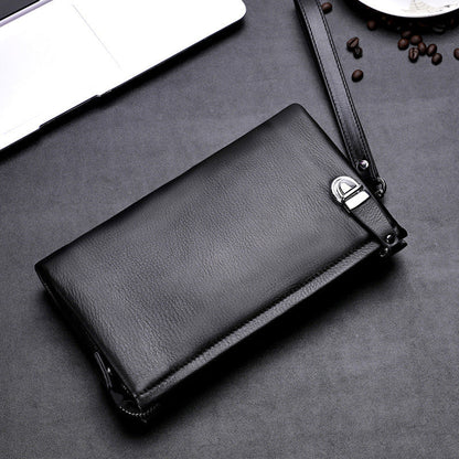 Cowhide Korean-style Casual Large-capacity Clutch Bag