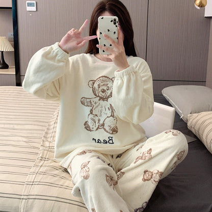 Women's Warm Loungewear Outer Wear Suit