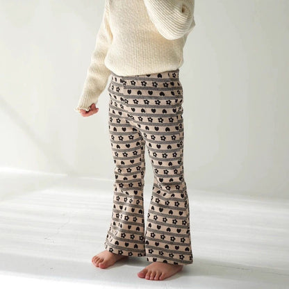Printed Trendy Flared Pants For Kids
