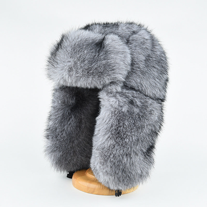 Winter Thickened Plush Outdoor Warm Ear-covering Hat