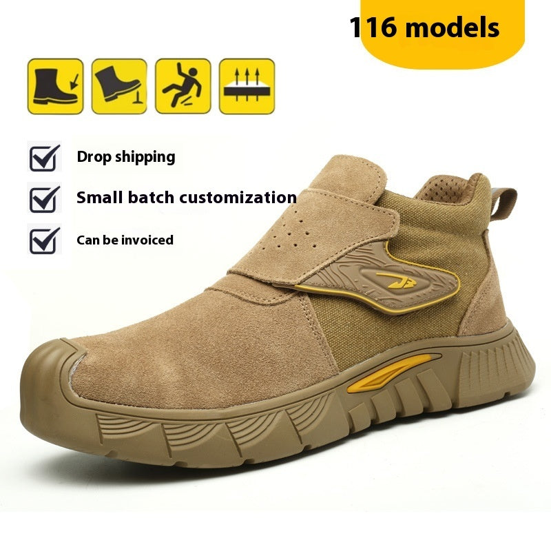 High-top Electric Welding Shoes Four Seasons Anti-smashing And Anti-penetration Work Shoes