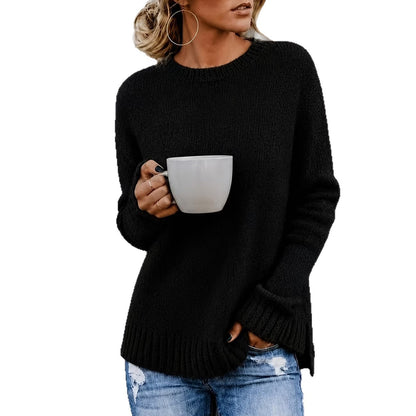 Women's Round-neck Knitted Long-sleeve Top