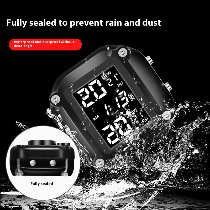 Motorcycle Tire Pressure Monitor Solar Detection System High Precision