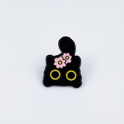 Black Catstyle Brooch, Versatile And Niche, Made Of Alloy For Clothing