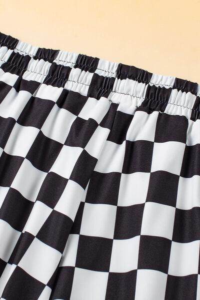 Drawstring Checkered Shorts with Pockets for Summer Fun