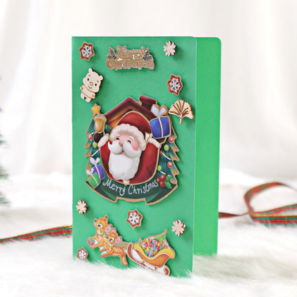 DIY Christmas Cartoon Greeting Card
