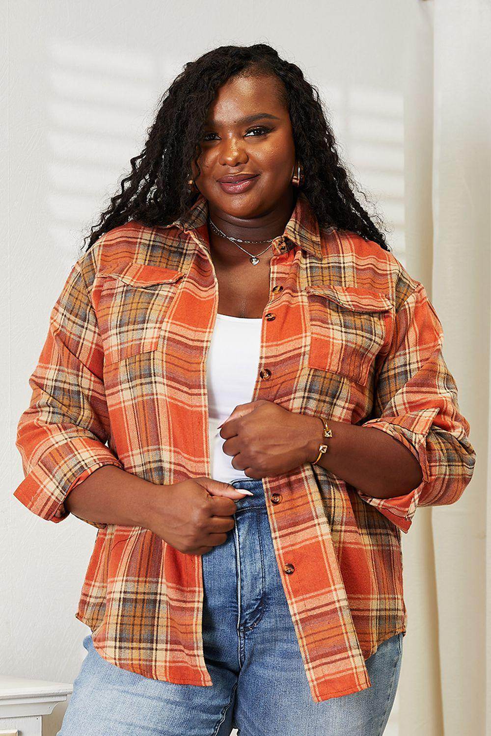 Mandy Plaid Dropped Shoulder Shirt for Casual Chic Style