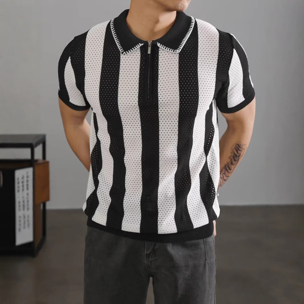 Lapel-collar Business Paul Men's Summer T-shirt For Men