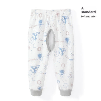 Boy Open-seat Pants Baby Trousers Pure Cotton