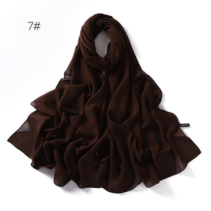 Soft Draping Solid-color Scarf For Women