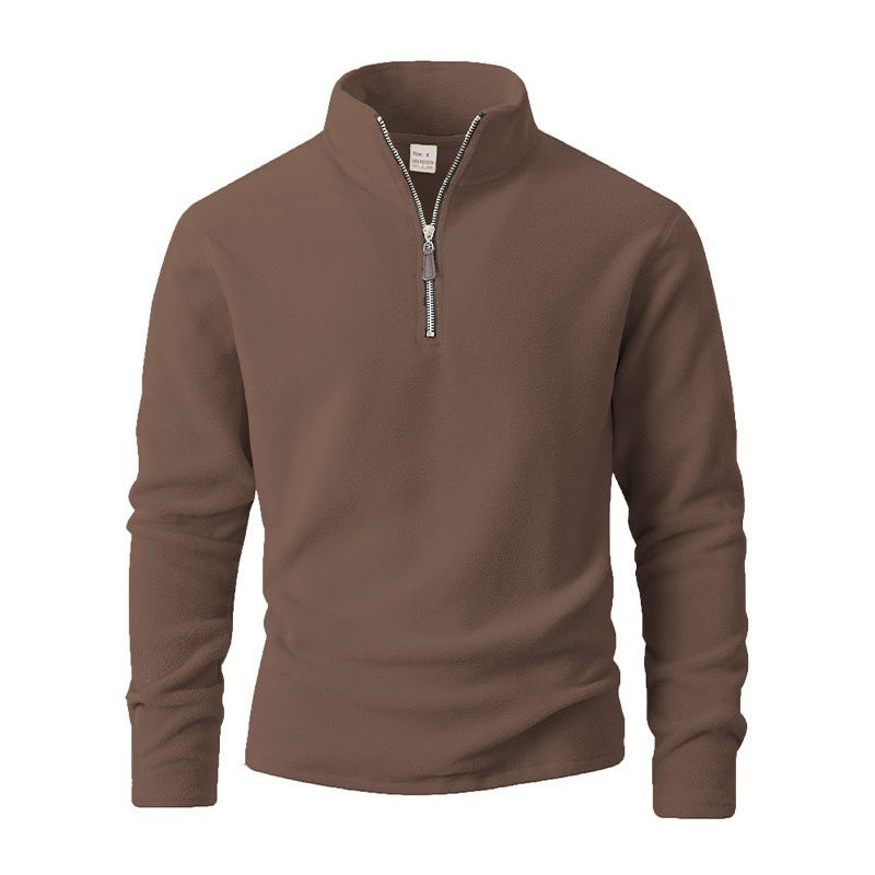 New Mens Fleece Casual Solid-color Hoodie