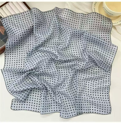 Korean-style Fresh And Delicate Floral Silk Scarf