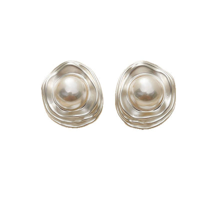 High-end Irregular-shaped Round Stud Earrings