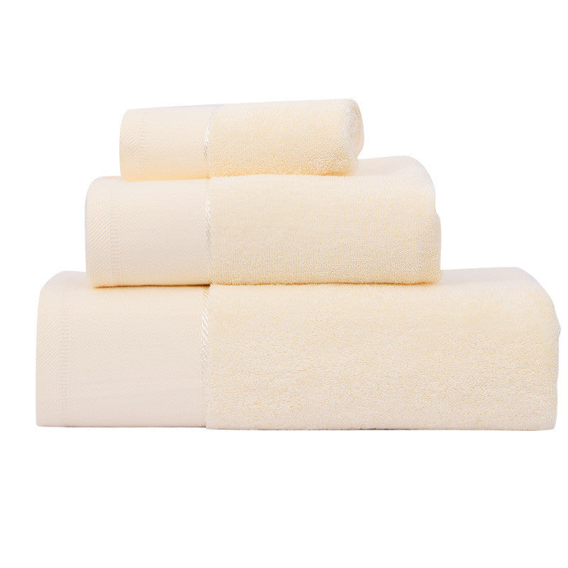 Cotton Three-Piece Bath Towel Set