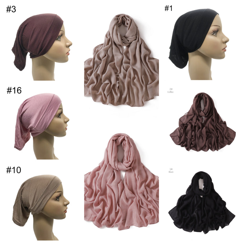 Modal Solid-color Thin-edged Breathable Headscarf