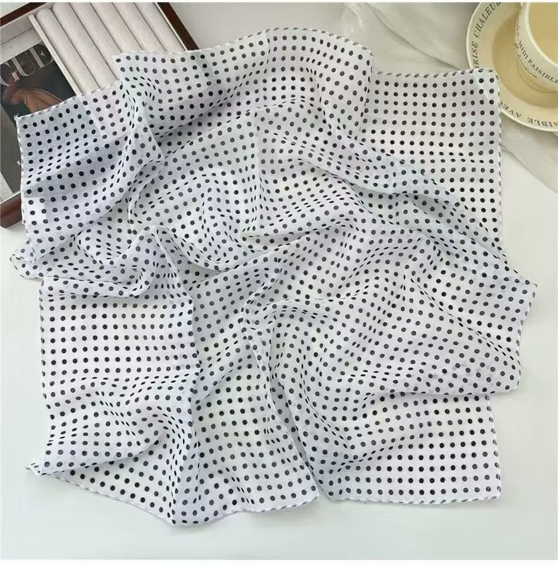 Korean-style Fresh And Delicate Floral Silk Scarf