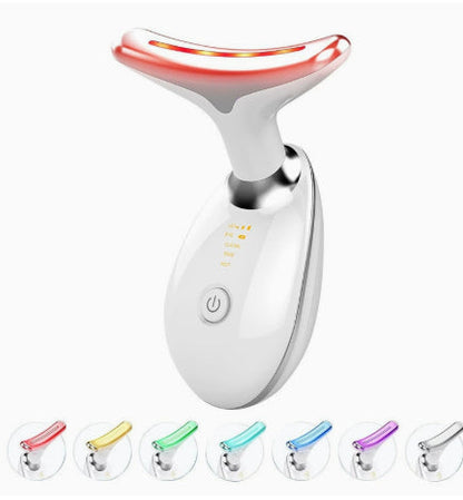 EMS Thermal Neck Lifting And Tighten Massager Electric Microcurrent Wrinkle Remover LED Photon Face Beauty Device For Woman