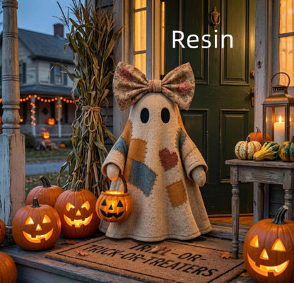 Patchwork Ghost Halloween Decoration