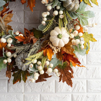 Halloween Autumn Pumpkin Frost Leaf Garland Home Decor