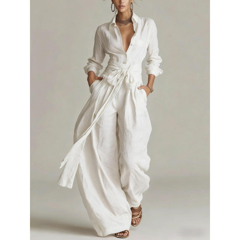 Loose-fitting High-waisted Wide-leg Jumpsuit