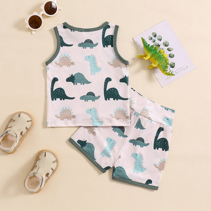 Boy Children Dinosaur Vest Suit