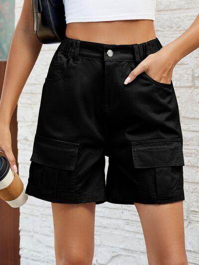 Stylish Pocketed High Waist Denim Shorts for Women