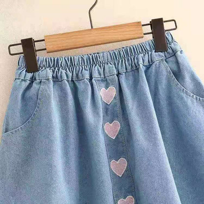Denim Skirts, Children's Western Style Outer Skirts