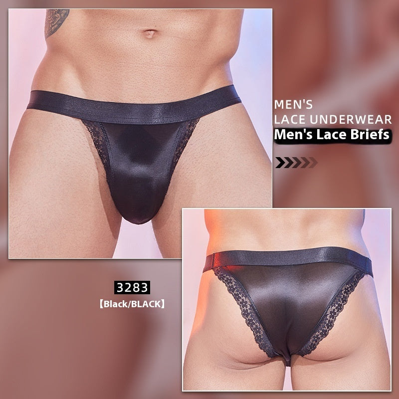 Men's Triangle Sexy Underwear Silky Breathable