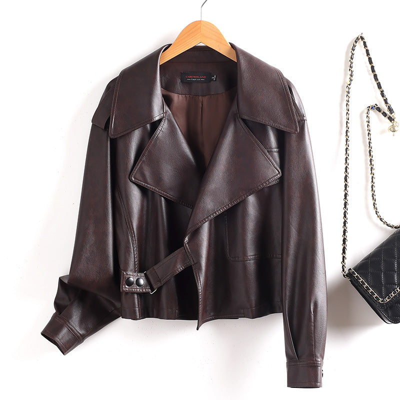 Women's Leather Loose-fitting Fashionable Jacket