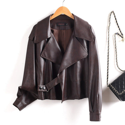 Women's Leather Loose-fitting Fashionable Jacket