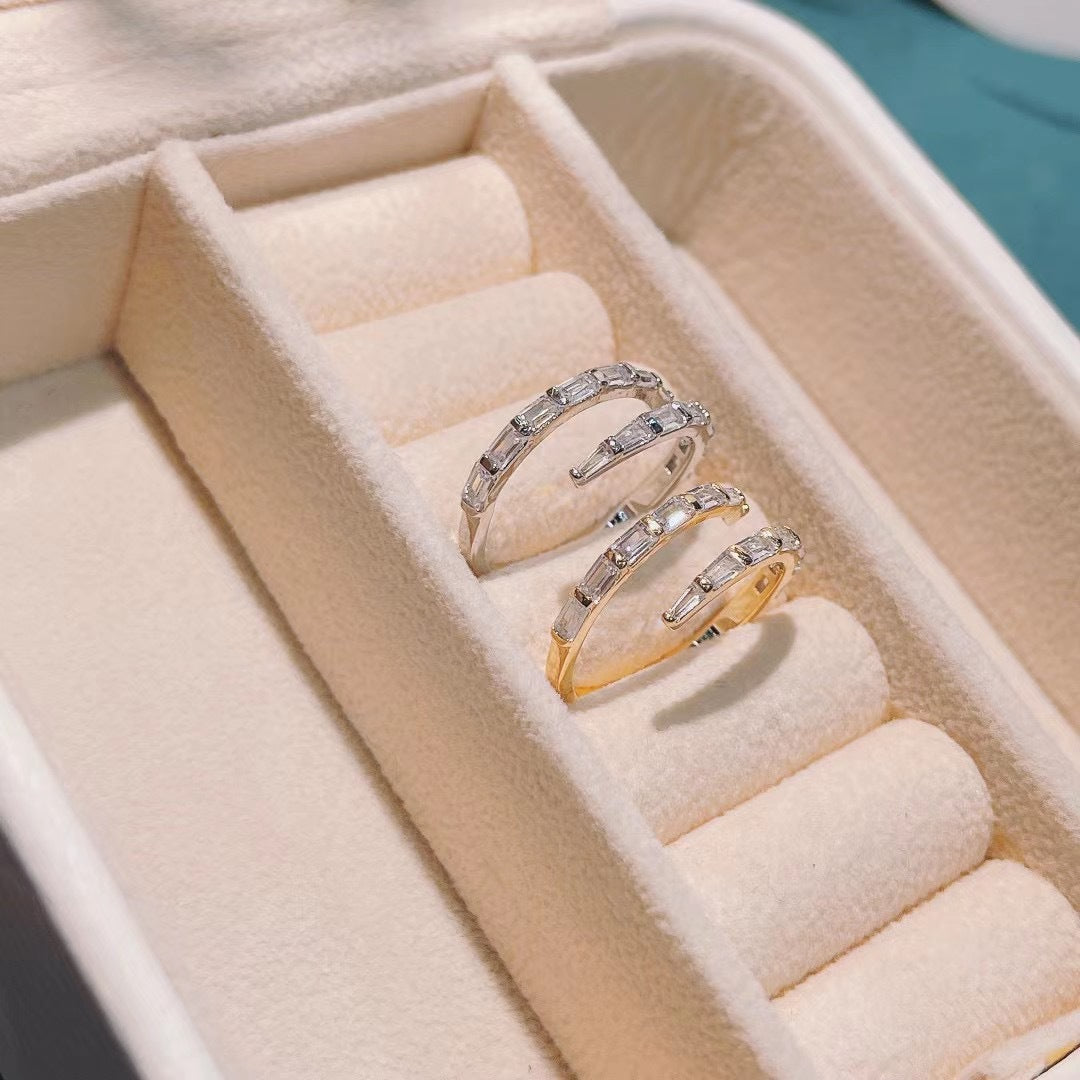 Fashionable And Personalized Zircon Open Ring