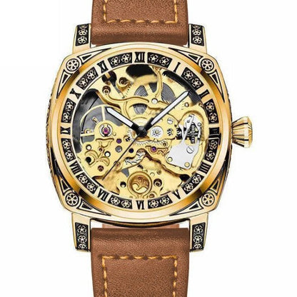 Relief-cut Hollowed-out Fully Automatic Mechanical Watch For Men
