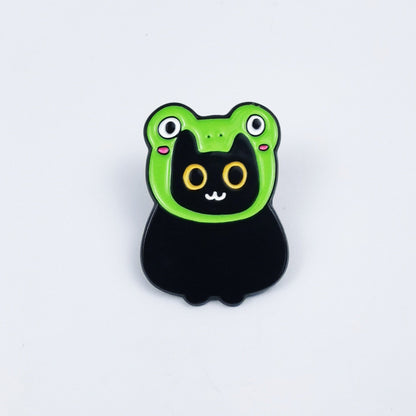 Black Catstyle Brooch, Versatile And Niche, Made Of Alloy For Clothing